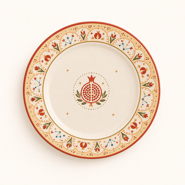 KLAYCO Pomegranate Constellation 27 cm dinner plate on warm white